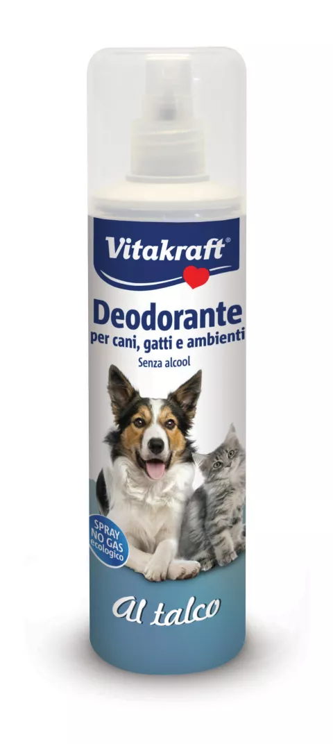 Vitakraft 2 Spray deodorante al talco cani e gatti 250 ml.